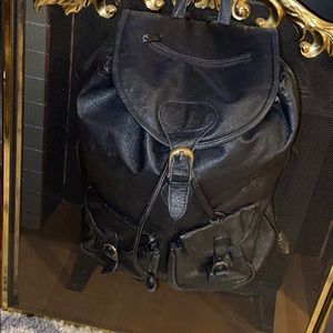 Black Leather Backpack